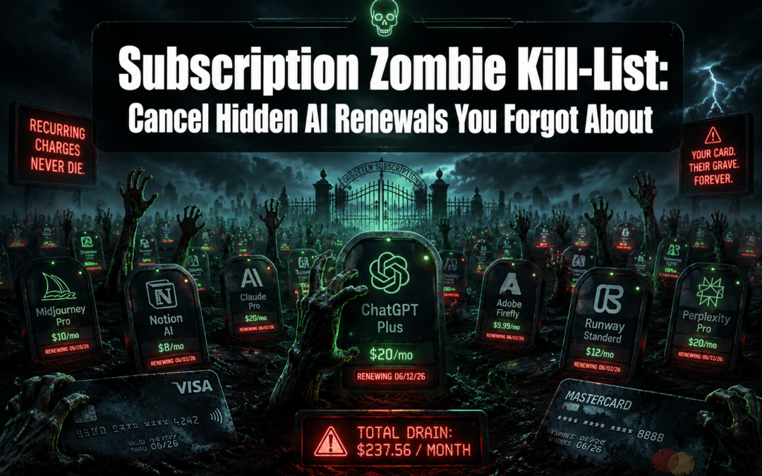 The “Subscription Zombie” Kill-List: How to find and cancel hidden AI-service renewals you forgot you signed up for in 2025.