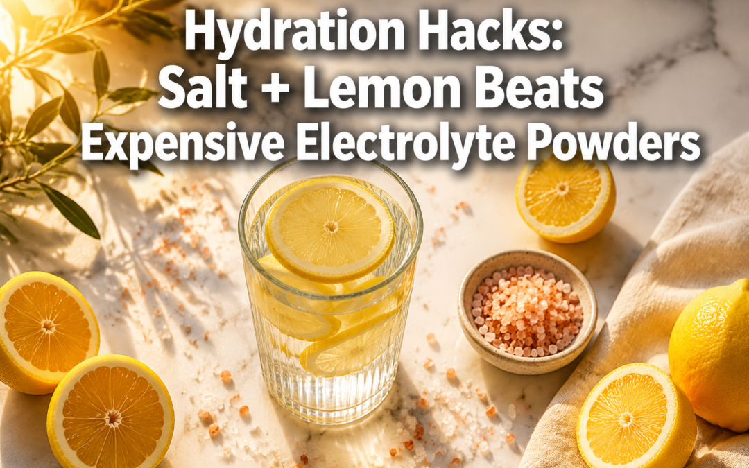 Hydration Hacks: Why adding a pinch of sea salt and lemon to your water is 10x better than expensive “electrolyte” powders.